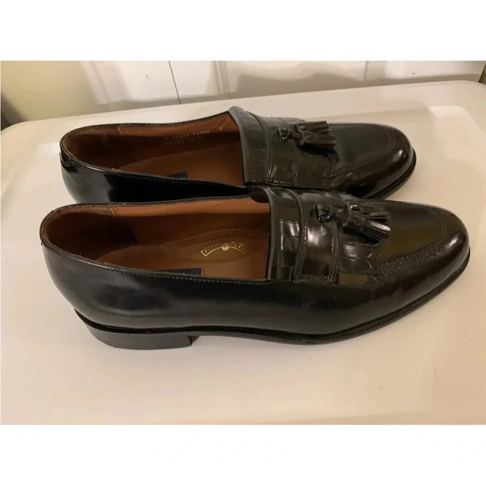 Bostonian mens‎ sz 10M Evanston Classic Black Tassel kiltie Loafers
